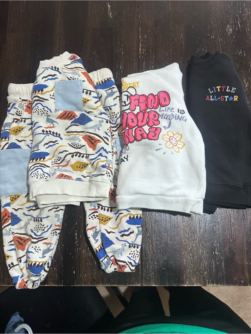 Kids Colorful Abstract Print Jogger Bottoms - White/Multicolor